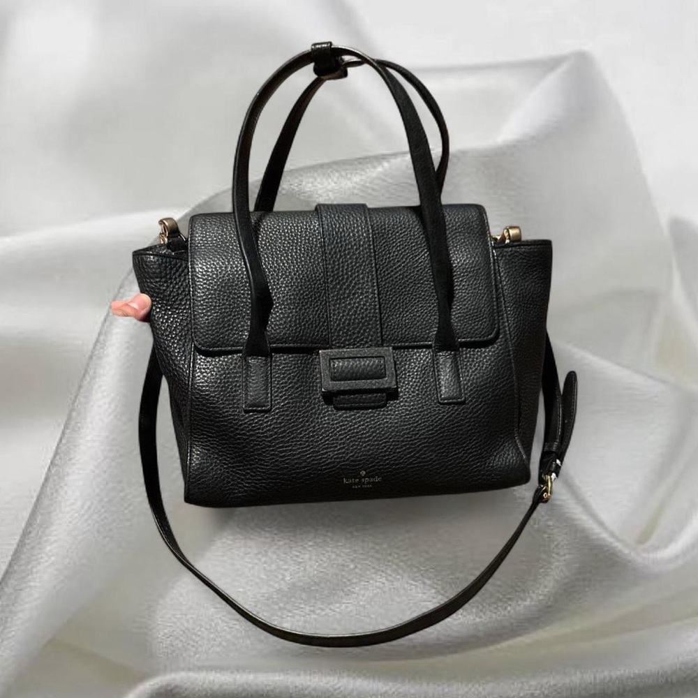 kate spade Black Pebbled Leather Satchel